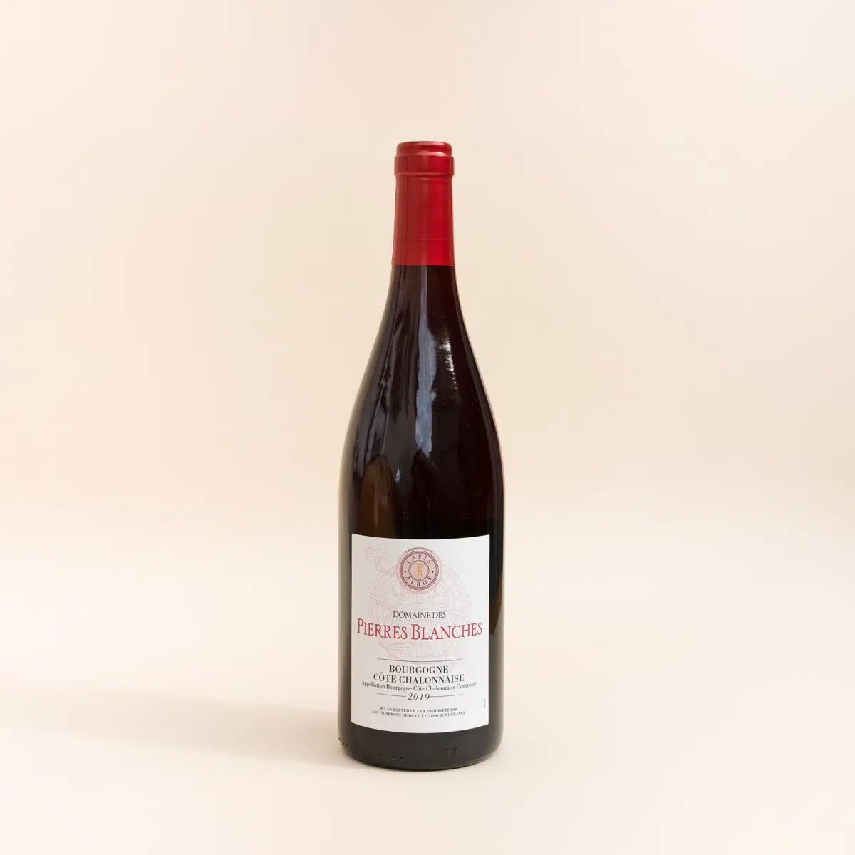 Bouteille de Bourgogne rouge Côte Chalonnaise du domaine des Pierres Blanches