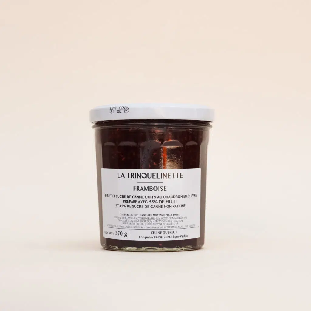 confiture-framboise-la-trinquelinette Pot de confiture artisanale de framboise de La Trinquelinette