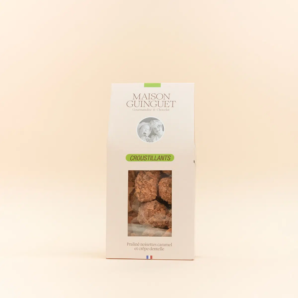 Sachet de croustillants en chocolats fabriqués par la Maison Guinguet